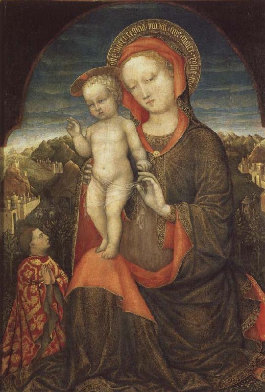 Jacopo Bellini Madonna and Child Adored by Lionello d'Este